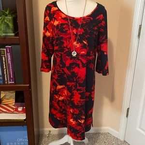 Merona Shift Dress with Faux Leather Trim size medium